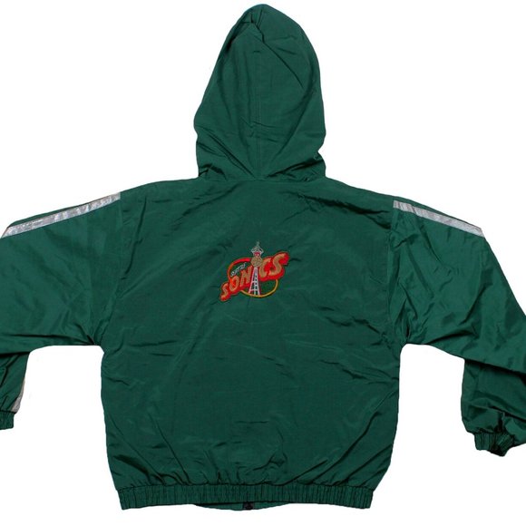 NWOT Seattle Supersonics NBA Reversible Jacket Green/Gray Youth 4/5 or 6/7 - Picture 2 of 8
